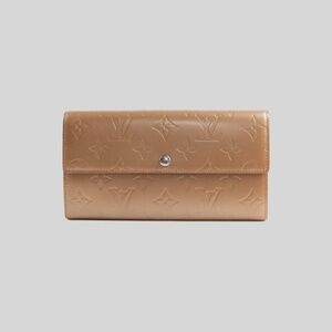 Louis Vuitton Monogram Matte Portefeuille Vernis Sarah Wallet